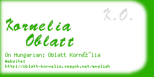 kornelia oblatt business card